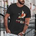 Useh Leaf Canadian American Flag Canada Usa Gift Men T-Shirt