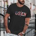 Useh Us Eh Usa Flag Pride Canadian Canada Men T-Shirt