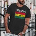 Vintage Ghana Ghanaian Flag Pride Gift Men T-Shirt