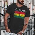 Vintage Ghana Ghanaian Flag Pride Men T-Shirt