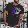 I Wear Purple For My Dad Alzheimer Disease Awareness Men T-Shirt