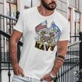 Double Flag Usn Navy Men T-Shirt