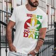 Weed Worlds Dopest Dad Funny Leaf Cool Vintage Men T-Shirt