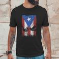 Cock Fight Gallos Gallero Fighting Rooster Puerto Rico Flag Men T-Shirt