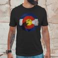 Colorado Flag With Fly Fishing Design Men T-Shirt