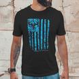 Country Life Outfitters Blue Camo American Flag Black Men T-Shirt