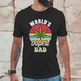 Funny Worlds Dopest Dad Funny Marijuana Retro Men T-Shirt