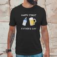 Happy First Fathers Day Funny Emoji Men Gift Men T-Shirt