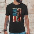 Line American Flag Electric Cable Gift Patriotic Line Gift Men T-Shirt