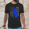 Male K9 Officer Blue Line Flag Men T-Shirt