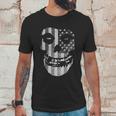 Popfunk Misfits Officially Licensed Gray American Flag Skull Men T-Shirt