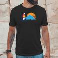 Retro Bigfoot Sun Mountain Colorado State Flag Shirt Gift Men T-Shirt