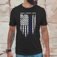 Sr Thin Blue Line Usa Protect Police Flag Army American Men T-Shirt