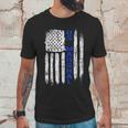 Thin Blue Line Flag American Us Marshal Men T-Shirt