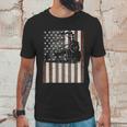 Train Locomotive Engine American Flag Model Builder Vintage Men T-Shirt