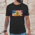 Mens Worn American Flag With Dont Tread On Me Ga Men T-Shirt