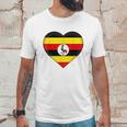 I Love Uganda Ugandan Flag Heart Men T-Shirt