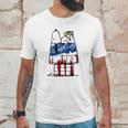 Snoopy Woodstock House American Flag 4Th Of July Independence Day Shirt Men T-Shirt