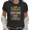 Womens 50 Years Old February 1972 Vintage Retro 50Th Birthday Gift V-Neck Women T-Shirt