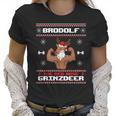 Brodolf The Red Nose Gainzdeer Gym Ugly Christmas Sweater Women T-Shirt