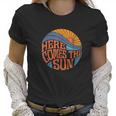 Here Comes The Sun Vintage Retro Sixties Surf Summer Beach Women T-Shirt