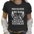 Distressed Proud Daughter Dad Vietnam Veteran Military Gift Graphic Design Printed Casual Daily Basic Women T-Shirt