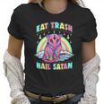 Womens Eat Trash Hail Satan Kawaii Pastel Goth Possum V-Neck Women T-Shirt