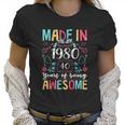 Flowers Vintage Made In 1980 40Th Birthday Gift 40 Years Old Women T-Shirt