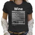 Funny Thanksgiving Wine Nutritional Values Women T-Shirt