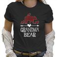 Grandma Bear Three Cubs Red Plaid Grandma Christmas Women T-Shirt