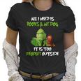 Grinch All I Need Is Books And My Dog It’S Too Peopley Outside Christmas Women T-Shirt