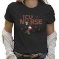 Intensive Care Unit Icu Nurse Christmas Plaid Pattern Gift Women T-Shirt