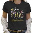 Womens June 1966 - 55 Years Old Sunflowers Floral 55Th Birthday Gift V-Neck Women T-Shirt