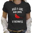 Just A Girl Who Loves Cardinals Bird Birding Gift Women T-Shirt