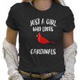 Just A Girl Who Loves Cardinals Bird Birding Gift Women T-Shirt