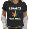 Legalize Gay Weed Rainbow Pride Flag Lgbtq Cool Lgbt Gift Graphic Design Printed Casual Daily Basic Women T-Shirt