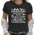 My Life Matters My Family Wife Kids Grandkids Women T-Shirt