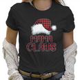 Mama Claus Santa Hat Red Buffalo Plaid Christmas Women T-Shirt