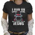 Mens Caffeine Diesel Jesus Christian Trucker Distressed Women T-Shirt