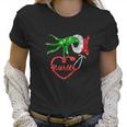 Nurse Grinch Hand Holding Stethoscope Christmas Women T-Shirt