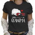 Red Plaid Grandma Bear Two Cubs Matching Buffalo Pajama Xmas Women T-Shirt