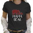 Red Plaid Mama Bear Two Cubs Matching Buffalo Pajama Xmas Women T-Shirt