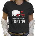 Red Plaid Mommy Bear Two Cubs Matching Buffalo Xmas Women T-Shirt