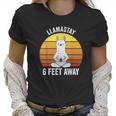 Retro Llamastay 6 Feet Away Llama Social Distancing Women T-Shirt