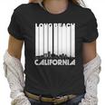 Retro Long Beach California Skyline Womens Tshirt By American Apparel Women T-Shirt