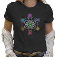 Sacred Geometry Yoga Metatrons Cube Rainbow Women T-Shirt