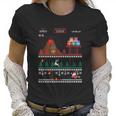 Santa Vs Krampus Pixel Art 8-Bit Christmas Women T-Shirt