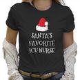 Santas Favorite Icu Nurse Gift Christmas Intensive Care Women T-Shirt