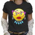 Smiling Emojis Lady Bling Face Glasses Women Women T-Shirt