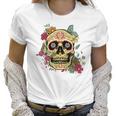 Floral Sugar Skull Dia De Los Muertos Dead Women Girl Women T-Shirt